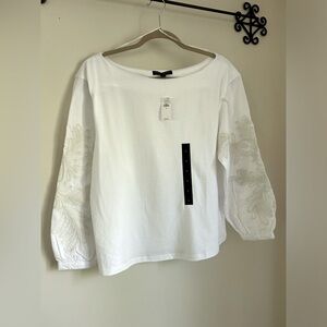 Crisp White Banana Republic Blouse NWT